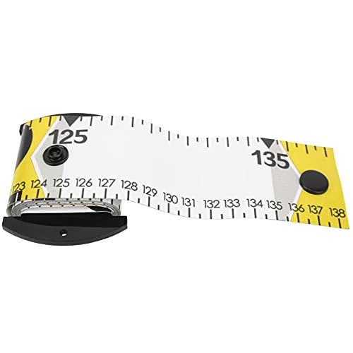 Fish Measuring Ruler, 138cm x 5cm Foldable Fish Measuring Tape with Accurate Calibration, Easy to Clean PVC Material, for Fishing Measurement Tool (Yellow) - color: Yellow