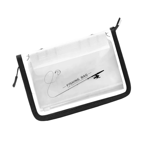 Peiiwdc Tackle Binder Bag Include 10/5 Detachable Pocket Fishing Lures Storage Artificial Spoon Baits Lures Organizers - color: 10 pages