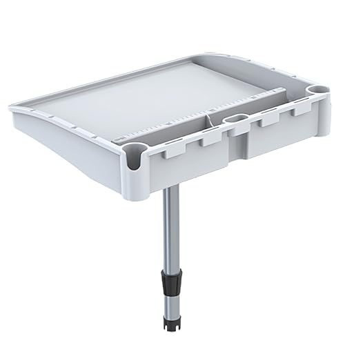 SEAFLO Bait Cutting Board Table (18.25” by 14.75” Surface) with Two Rod Holders, Fish Cleaning Fillet Station for Boat with Mount Plier Storage and Knife Slot with Built-In Measuring Ruler (Small) - size: Small (18.25” x 14.75”)