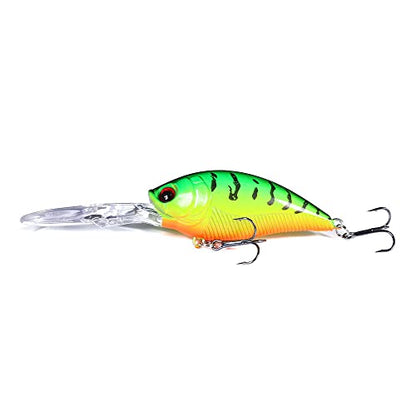Deep Diving Crankbait Fishing Lure | 12-15ft Bottom Bumping | 0.72oz 4.9in Hard Bait for Bass & Walleye - color: color2