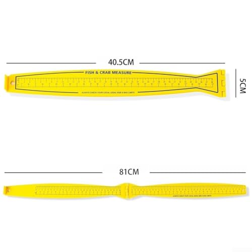 Fish Measuring Board, Foldable Fish Crab Measuring Ruler 32 Inch 80CM, Dual Sided Scale Metric Imperials, Portable Fishing Tool for Kayaks Tackle Box