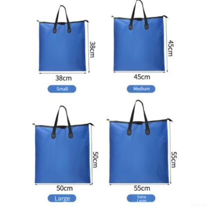 Fishing Tackle Bag Foldable Fishing Tackle Bag with Waterproof Oxford Construction for Fish Storage and Fishing Tackle Protection (S-Black) - size: S-black