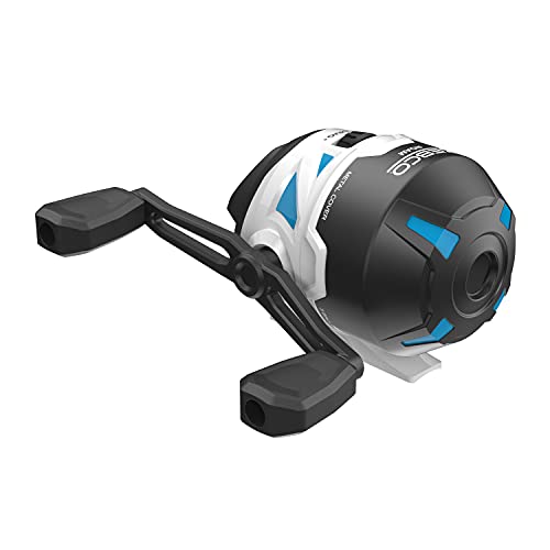 Zebco Roam Spincast Fishing Reel, Right or Left-Hand Retrieve, Pre-Spooled with 10-Pound Zebco Fishing Line, Stainless Steel Front Cover - color: Blue