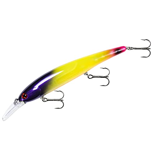 Bandit Lures Generator Lure, Fishing Luminous Lure, 4 5/8 Inches, 3/4 Ounce, 1 Piece - color: Chartreuse Green Purple Head, size: 4.75 Inch, 5/8 Ounce