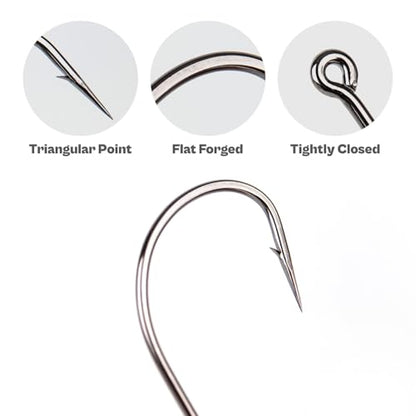 Weedless Swimbait Hooks with Screw Lock & Bait Stopper- 1/0 2/0 3/0 4/0 5/0 6/0 7/0 Sizes Worms Hooks for Bass Fishing - size: 1/0 - 40Pack