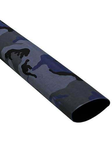 Accering Nice Texture Heat Shrink Handle Wrap (φ30mm, Blue Camo) | L1.64 ft, Shrink Ratio: 1.8:1. Ideal for fishing rod, bare metal handle. - color: Blue Camo, size: φ30mm, L1.64 ft