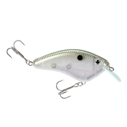 Strike King Hardliner Fishing Lure, Flat Sided Crankbait, Circuit Board Lip, Extra Tight Wobble, Size 4 Treble Hooks - color: Green Gizzard Shad