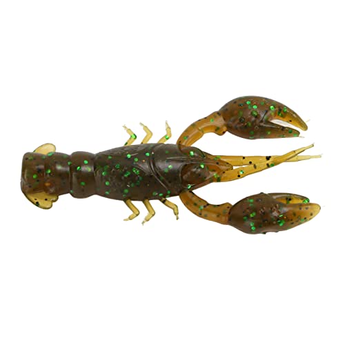 VINGVO Fishing Lures, Crawdad Soft Bait 10pcs Soft Fishing Lure Crawdad Bait PVC Shrimp Artificial Soft Lure Baits for Bass Fishing (Pack of Ten)