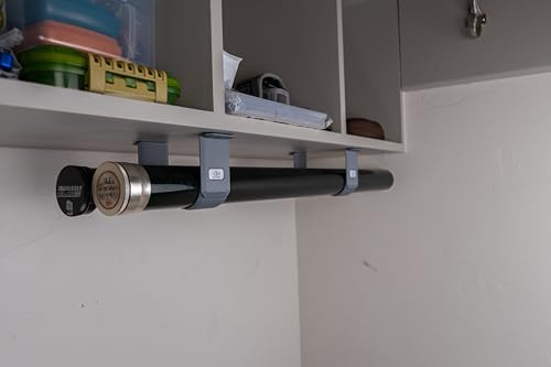 Fly Rod Tube Holder – Under Shelf & Ceiling Mount | Holds 2 Fly Rod Tubes | PETG, Made in USA | Fits Standard 2" & Large 2.5" Hard and Cloth Rod Tubes (2 Pack) - color: White, size: Large (2.5")
