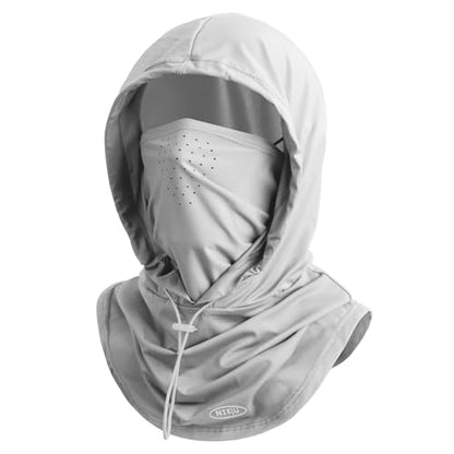 Summer Balaclava Face Mask with Breathable Holes Sun Face Shield UV Protection Full Head Mask for Men Women Fishing Cycling - color: Light Gray--pro