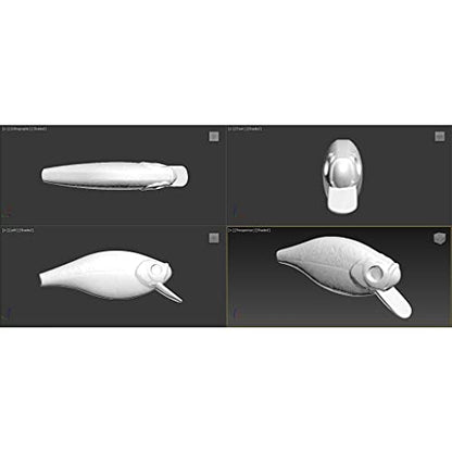 Blank Unpainted Minnow Crankbait Topwater Lipless Jerkbait Fishing Lures - color: UPC547