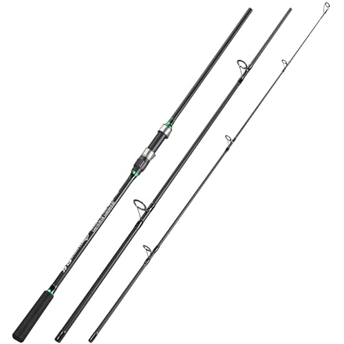 Sougayilang Surf Fishing Rod IM8 Carbon 3 Piece Travel Spinning Rod (9'/10'/11'/12') - size: 10'0"