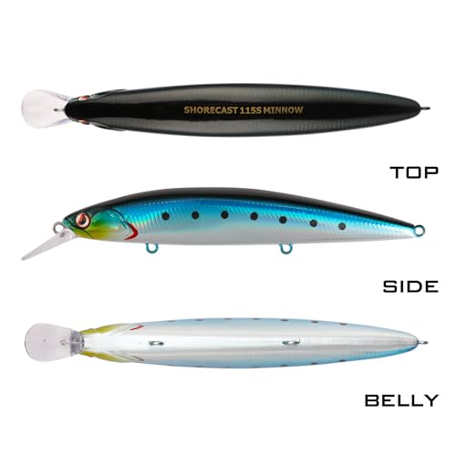 LITTMA Shore Cast 115 Saltwater Sinking Minnow Jerkbait Fishing Plug - color: Metalic Sardine