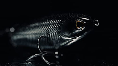Berkley Choppo Saltwater Fishing Hard Bait - color: Black Chrome, size: 105mm - 3/4 oz
