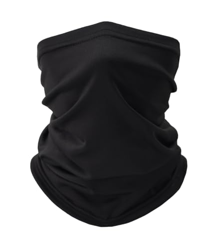 Fishing Neck Gaiter, Sun Protection Face Mask, Cooling Neck Shield Scarf Cycling Balaclava Bandana for Men and Women - color: Black