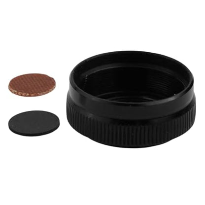 Fishing Reel Spool Tension Knob Cap Replacement Part Aluminum Alloy Compatible With Baitcast Reels (Fits Similar Metanium-Style Models) With Knurled Threads And Gaskets(black)