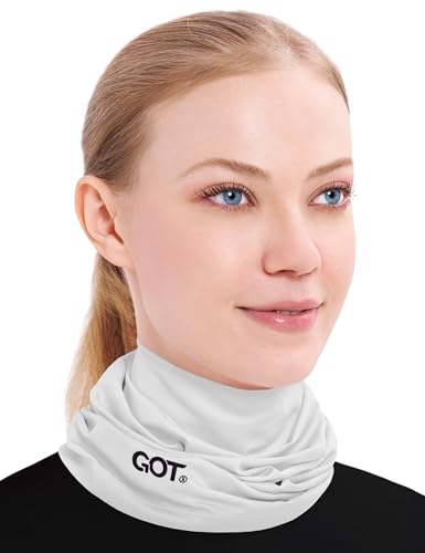 GOT Sports Cooling Neck Gaiter - UPF 50+ Fishing Face Mask for Men Women - Thermoregulation & UV Sun Protection - color: White