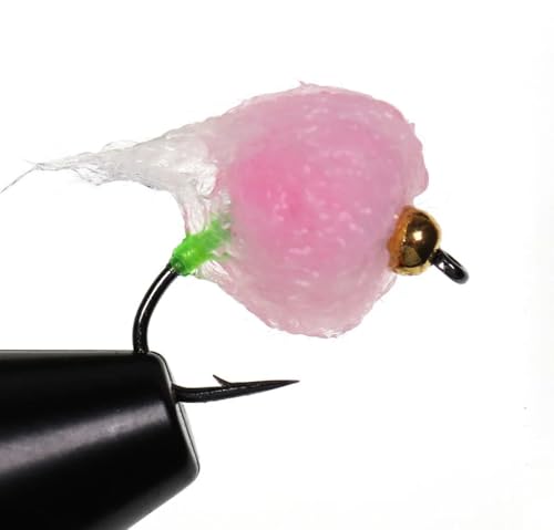 12pcs Bead Head Salmon Egg Fly Salmon Fish Roe Wet Flies Fast Sinking Trout Lure Steelhead Fishing Artificial Bait Lure