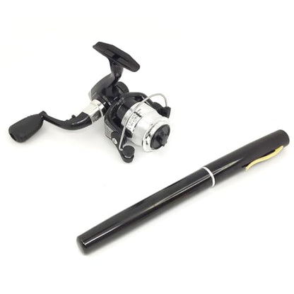 Pocket Mini 38inches Telescopic Pen Fishing Rod and Reel Combo, Portable Fishing Pole with Line Lure Hook for River Lake Reservoirs Ice Etc - color: Fishing Rod and Reel Combos