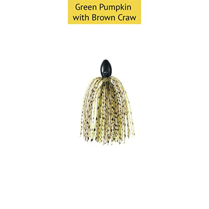 nako. Tungsten Skirted Punch Weights, Fishing Weights, Fishing Sinkers Kit for Punch Rig - color: Green Pumpkin with Brown Craw, size: 1.25 oz 3-piece