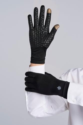 Coolibar Full Finger UV Sun Gloves - UPF 50+ Sun Protection - Gannett - color: Black, size: X-Small