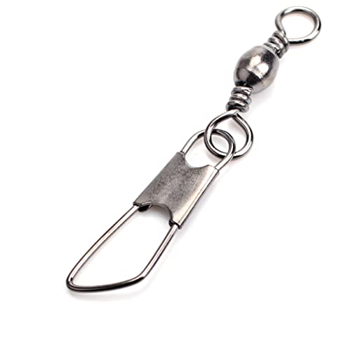 30pcs Rolling Resistance Swivel Fishing Hook Line Connector Fishing Rolling swivels Fishing Swivel Connector connectix Fishing Rolling Connector Stainless Steel to Rotate Ring - size: 16#