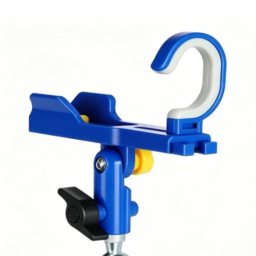 Fishing Rod Holder, Adjustable R-od Angle Support, 13.7x37cm, Rod Rack Spike, Ground Fishing Stand, Sturdy Rust Resistant Frame, for Shore, Beach, Dock, Kayak, Pontoon, and Surf F-ishing - color: Blue