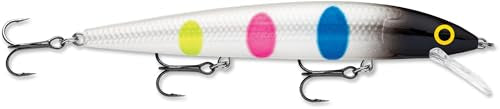 Rapala Husky Jerk Jerkbait – Suspending Hard Bait | Bass Walleye and Pike Fishing Lure, Twitch and Pause Action - color: Black Wonderbread, size: Body Length: 5-1/2"