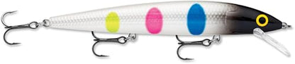 Rapala Husky Jerk Jerkbait – Suspending Hard Bait | Bass Walleye and Pike Fishing Lure, Twitch and Pause Action - color: Black Wonderbread, size: Body Length: 5-1/2"