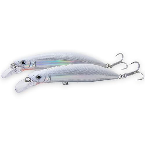 C-Strike Prime Action Jerkbait CS20 110mm and CS30 125mm - Suspending/Slow Sink Minnow Jerkbait Fishing Lure Fishing Lure - color: Pearl, size: 30g