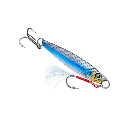 Treble Hook Fast Sinking Jigging Baits Jigs Lure 13g/30g/60g Hard Metal Jigging Spoon Lures Saltwater Fishing Lure - color: ColorB 30G