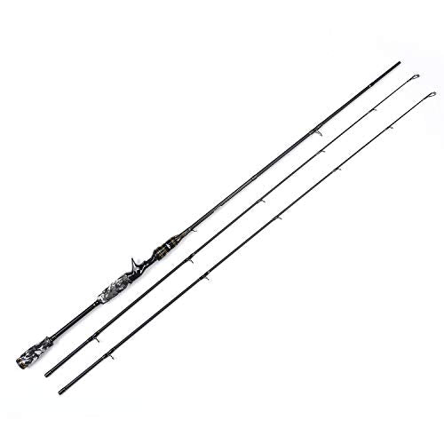 E Series - Camo Legend 2-Piece 7-Feet Casting Rod 24 Ton Carbon Fiber Baitcasting with 2 Tips - Medium and Medium Heavy Portable Bass Fishing Rod Baitcaster