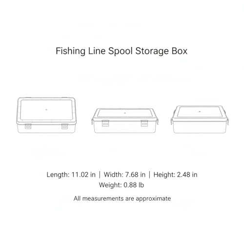 Fishing Line Spool Storage Box, PP Plastic Tackle Organizer for 24 Spools, Compact Container Prevents Tangling in Gear Bags (1 PC)
