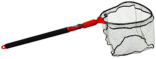 EGO S2 Slider Fishing Net Handle | Adjustable Extension Handle, Minimal Water Drag Design, Ergonomic Foam Grip for Landing Nets - size: 29" to 60" Handle, 17" x 19" Hoop, style: Pvc Coated Mesh