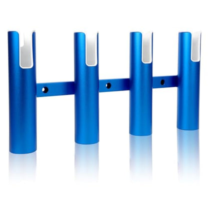 Aluminium Fishing Rod Holders for Boat, Wall-Mounted Fishing Pole Roof Rod Rack,Surf Fishing Rod Holder for Truck, Boats & Yacht - color: 4 Tubes Blue