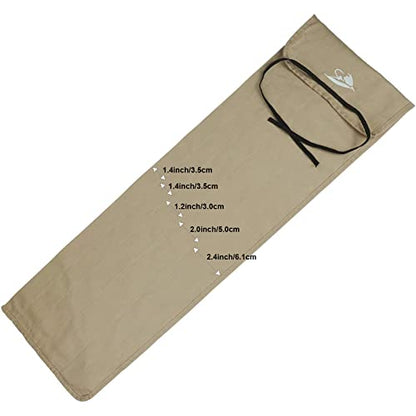 Aventik Fly Fishing Rod Bag Fishing Rod Sleeve Cover Pole Sock Glove Protector Bag Pouch with 5 Compartments - color: khaki+coffee, size: 31inch/79cm
