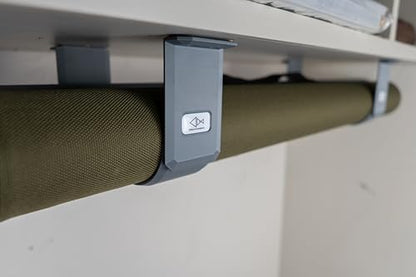 Fly Rod Tube Holder – Under Shelf & Ceiling Mount | Holds 2 Fly Rod Tubes | PETG, Made in USA | Fits Standard 2" & Large 2.5" Hard and Cloth Rod Tubes (2 Pack) - color: Black, size: Standard (2")