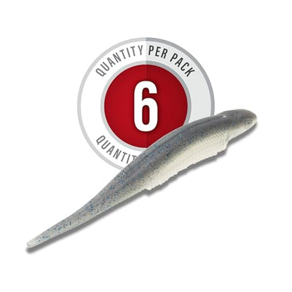 Strike King Strike King Spotlight Shim-E Minnow Fishing Lure, Soft Plastic Jerkbait, 6-Pack - color: Smokey Shad, size: 5"