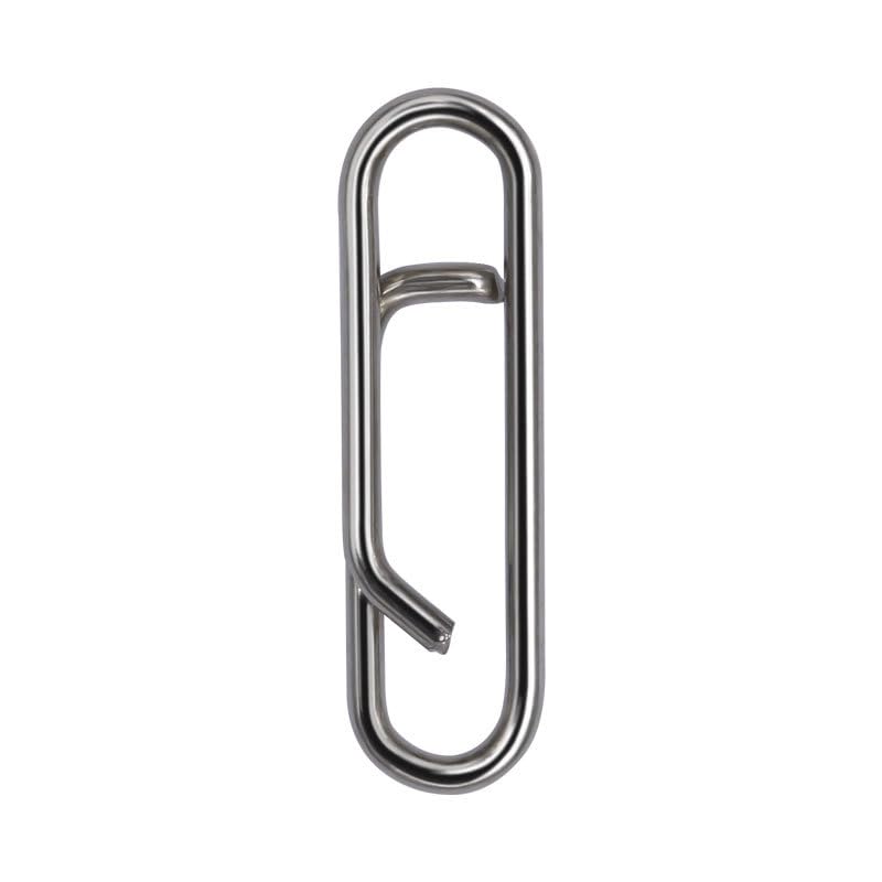 100pcs/pack Stainless Steel Power Clips Lure Clips Snaps Quick Change Fishing Lure Connector Kayak Drifting Fishing Fast Snaps Speed Clips - color: XL_25mm_90lbs