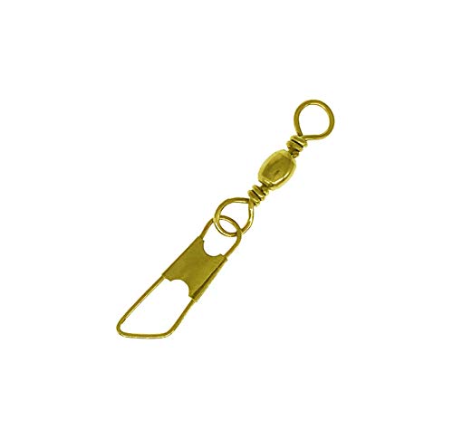 Snap Swivel Brass Size #12, 100 Pcs Gold Finish, for Saltwater & Freshwater, Ideal for Lures & Quick Line Changes