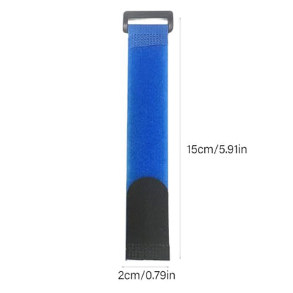 12Pcs Fishing Rod Tie Holder Strap Wrap Band Fishing Tool Rod Holder Reusable Tie Belts Suspenders Fastener Cable Cord - color: Green