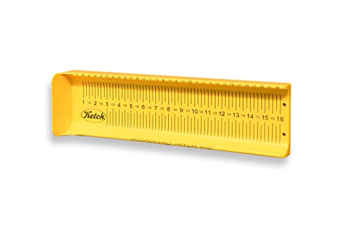 Ketch Karbonate Fish Measuring Board/Ruler - 16" Ice Fishing/Panfish Ruler - size: 16"