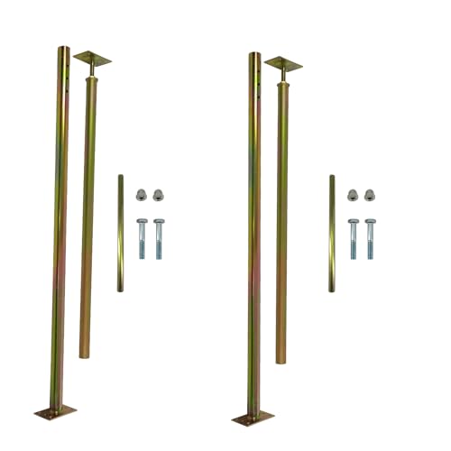 2 Pack 59" - 100" Adjustable House Floor Wall Jack Post Pole Rod Fit for Leveling Framing Basement Crawlspace Beam Roof Stair Ceiling - size: 59-100 inch