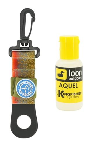 Loon Outdoors Aquel Dry Fly Floatant with Kingfisher Floatant Holder - color: Brook Trout
