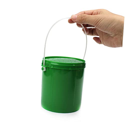 KICHOUSE 2pcs Breathable Live Bait Bucket Portable Fishing Storage Container Air Holes Worm Holder for Fishing Enthusiasts