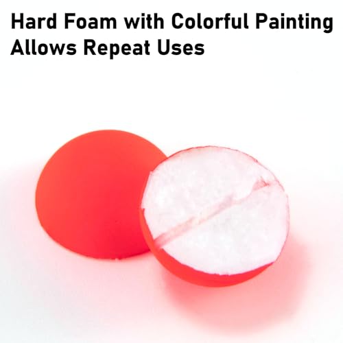 Dr.Fish 30 Pack Fishing Rig Float Pompano Floats Foam Floats for Surf Fishing Live Bait Rig Bottom Rig Walleye Crawler Harness - color: Red, size: 1-1/5" (30mm)