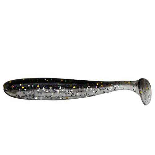 Toasis Fishing Soft Plastics Paddle Tail Swimbait Bass Trout Fishing Lures 2.8-inch Pack of 60 - color: Black