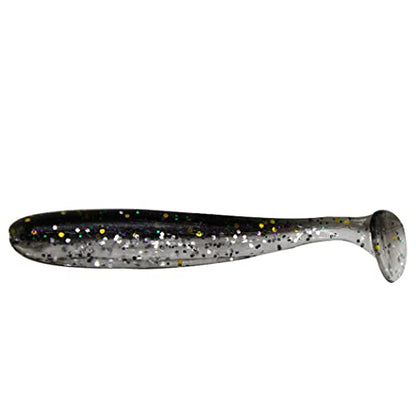 Toasis Fishing Soft Plastics Paddle Tail Swimbait Bass Trout Fishing Lures 2.8-inch Pack of 60 - color: Black