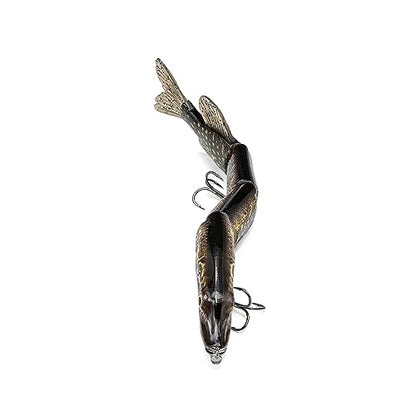 Large Multi Jointed Fishing Lures Bait,Big Giant Fishing Bass Lures,Crankbaits Swimbaits with Treble Hook - color: B4-10.24",3.8oz