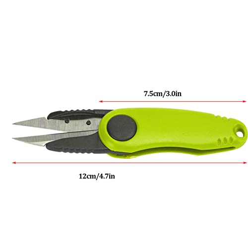 Pilipane Shrimp Shaped Fishing Line Scissors, Folding Fishing Tackle Scissors Shrimp Shape Multifunction Convenient Fishing Line Cutter Foldable Tackle for for Accurate Cuts (Yellow)